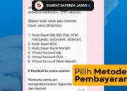 Bayar Pajak Kendaraan Bermotor di Jabar Cukup Lewat WhatsApp