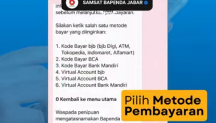 Bayar Pajak Kendaraan Bermotor di Jabar Cukup Lewat WhatsApp