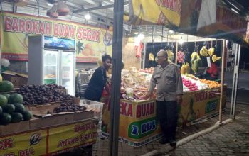 Polsek Pasawahan Ingatkan Pedagang Saat Jualan Larut Malam