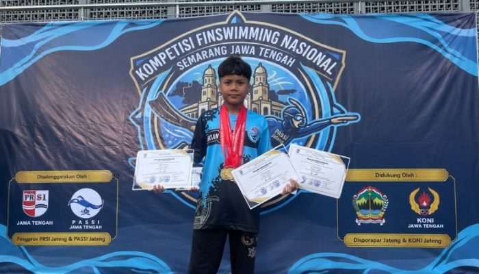 Habibie, Atlet Cilik Purwakarta Borong 5 Emas dan 1 Perak di Kejuaraan Fin Swimming Nasional